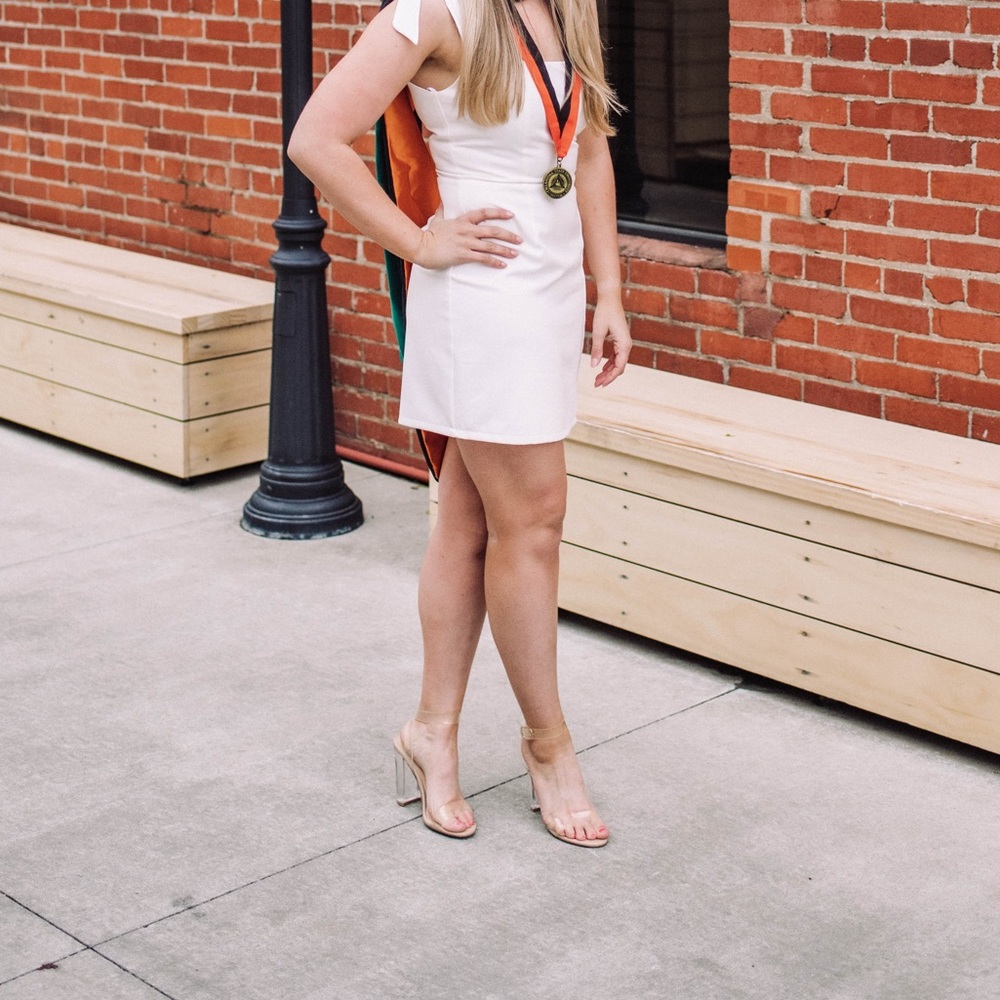 Lulu's Ivory Sleeveless Dress with Bow Straps